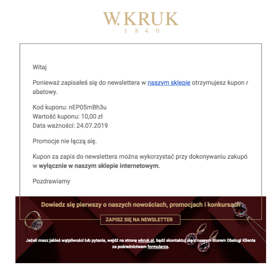 kampania drip e-mailowa W.Kruk