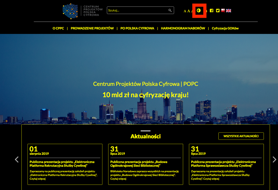atrona cppc po uzyciu widzetu zmieniajacego kontrast kolorystyczny