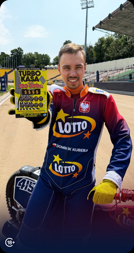 Stories Dominika Kubery na stadionie ze Zdrapką Turbo Kasa.